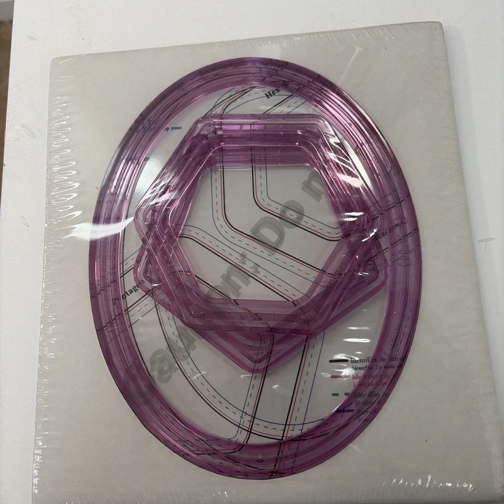 Creative Memories Custom Cutting System Oval Pentagon Hexagon Templates NEW